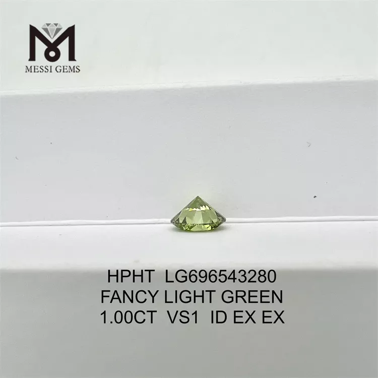 1.00CT VS1 FANCY LIGHT GREEN ID EX EX HPHT Best Lab Created DiamondLG696543280